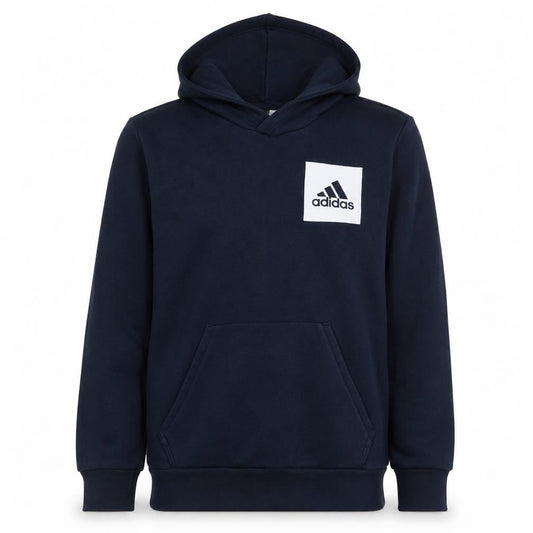 Adidas Men's Blue Pullover Hoodie Medium Regular Fit Fleece Sweatshirt