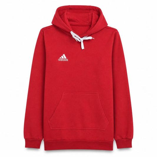Adidas Men’s Red Pullover Hoodie Small Fleece Sports Casual