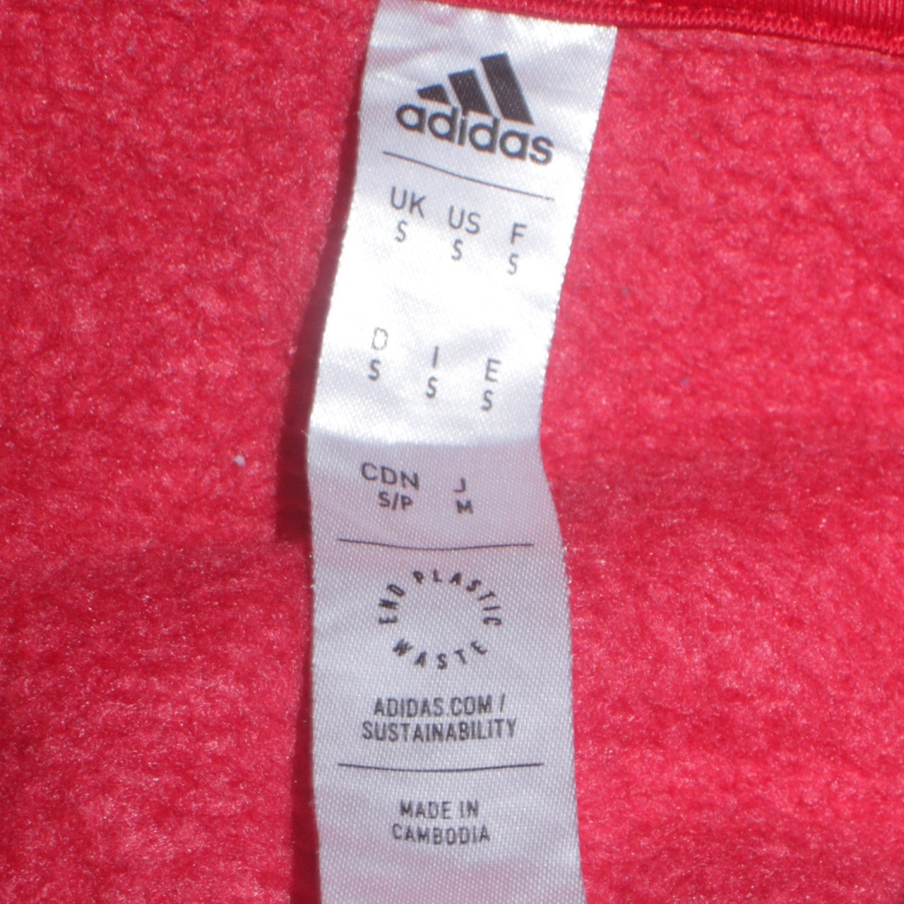 Adidas Men’s Red Pullover Hoodie Small Fleece Sports Casual