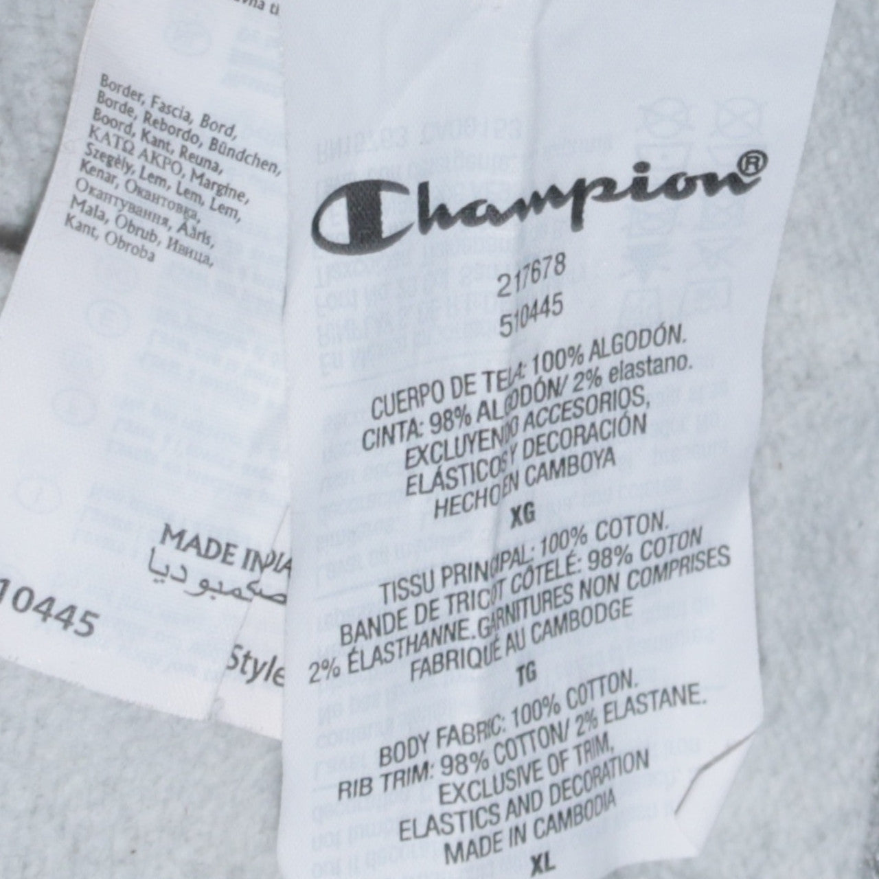 Champion Men's Grey XL Classic Crew Neck Sweatshirt