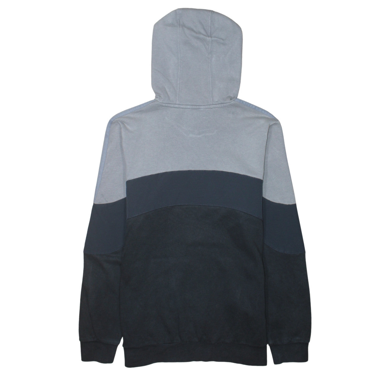 Adidas Boys Grey Colourblock Pullover Hoodie 15-16 Years Logo Fleece