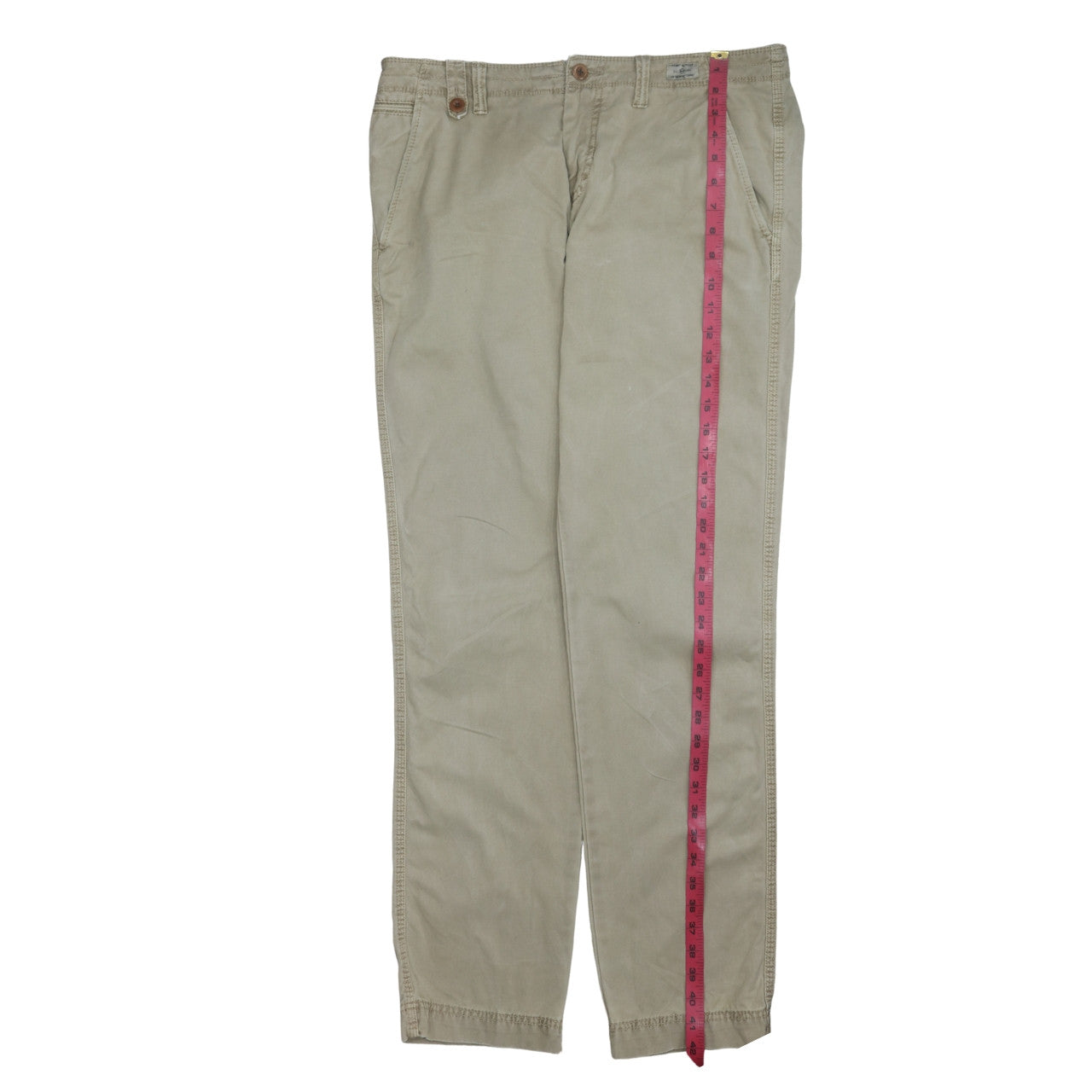 Tommy Hilfiger Men's Beige Chino Trousers 34W 34L Regular Fit