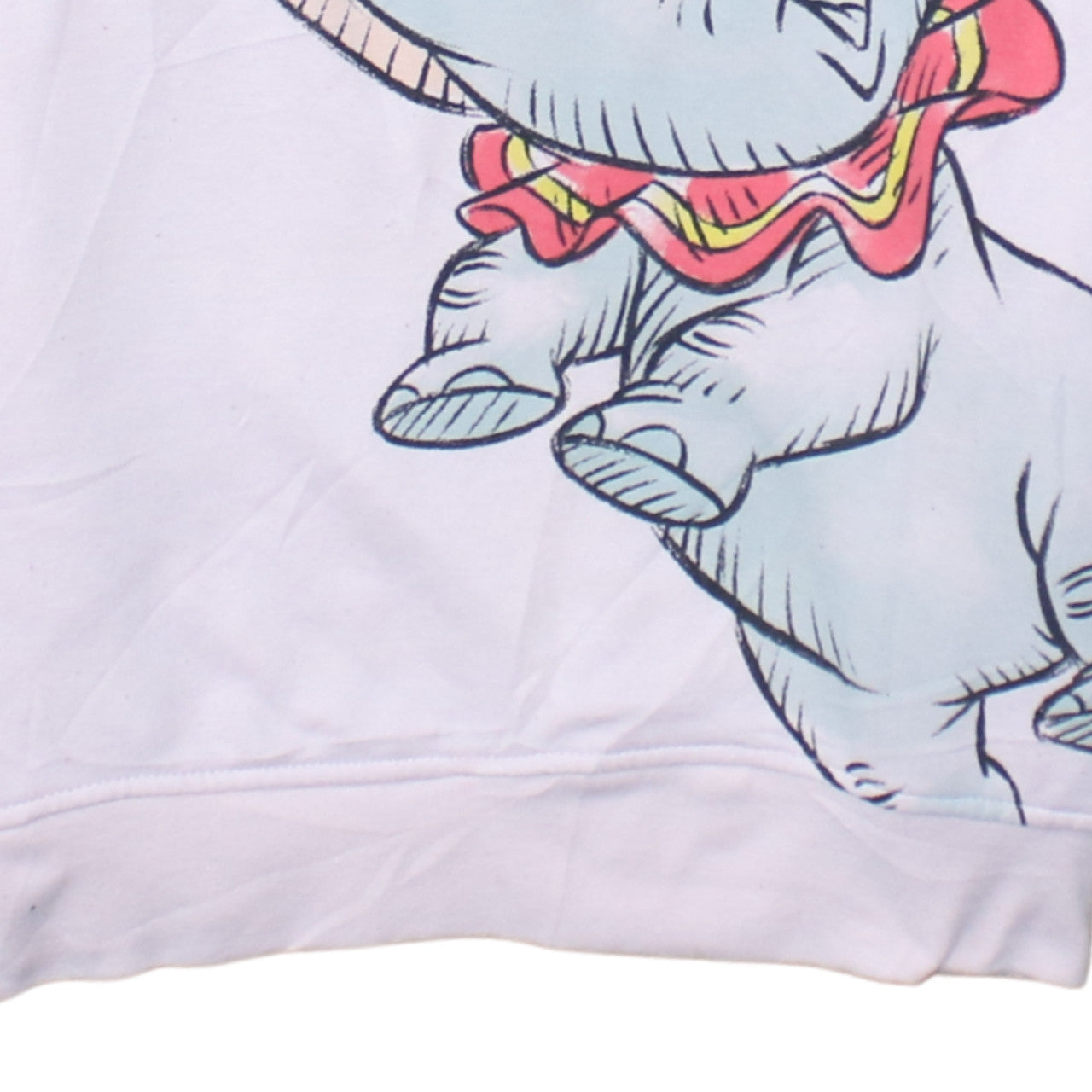 Disney Womens Pink Dumbo Hoodie Size 10/12 Pullover Hooded Sweatshirt