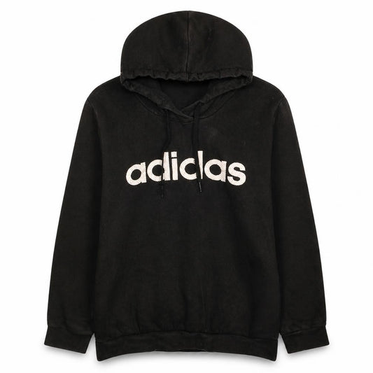 Adidas Womens Black Pullover Hoodie Sweatshirt Size 12-14