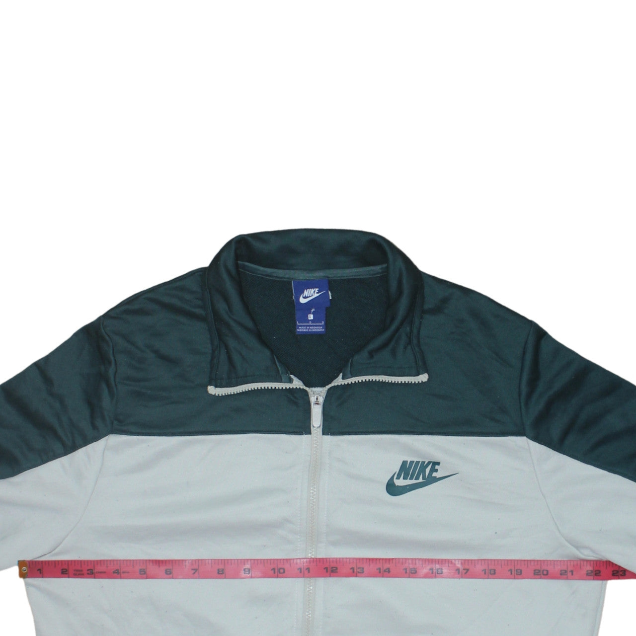 Nike Men's White Track Jacket L Full Zip Polyester Sportswear