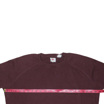 Levi's Men's Red Cotton Crew Neck Jumper Size M