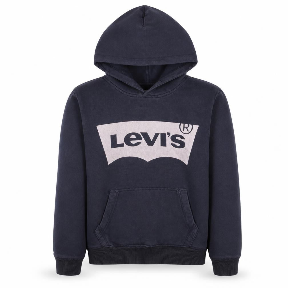 Levi's Boys Navy Blue Hoodie Pullover Size 14 Logo Cotton Sweatshirt