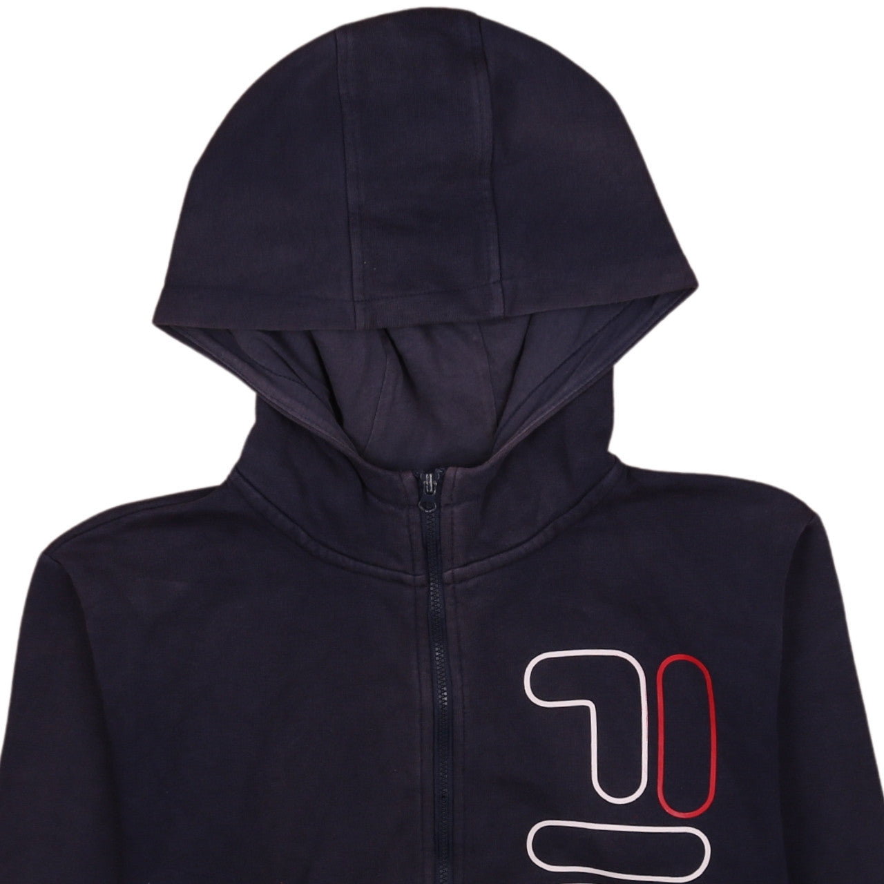 Fila Boys Black Full Zip Hoodie 11-12 Years Logo Fleece Sweatshirt