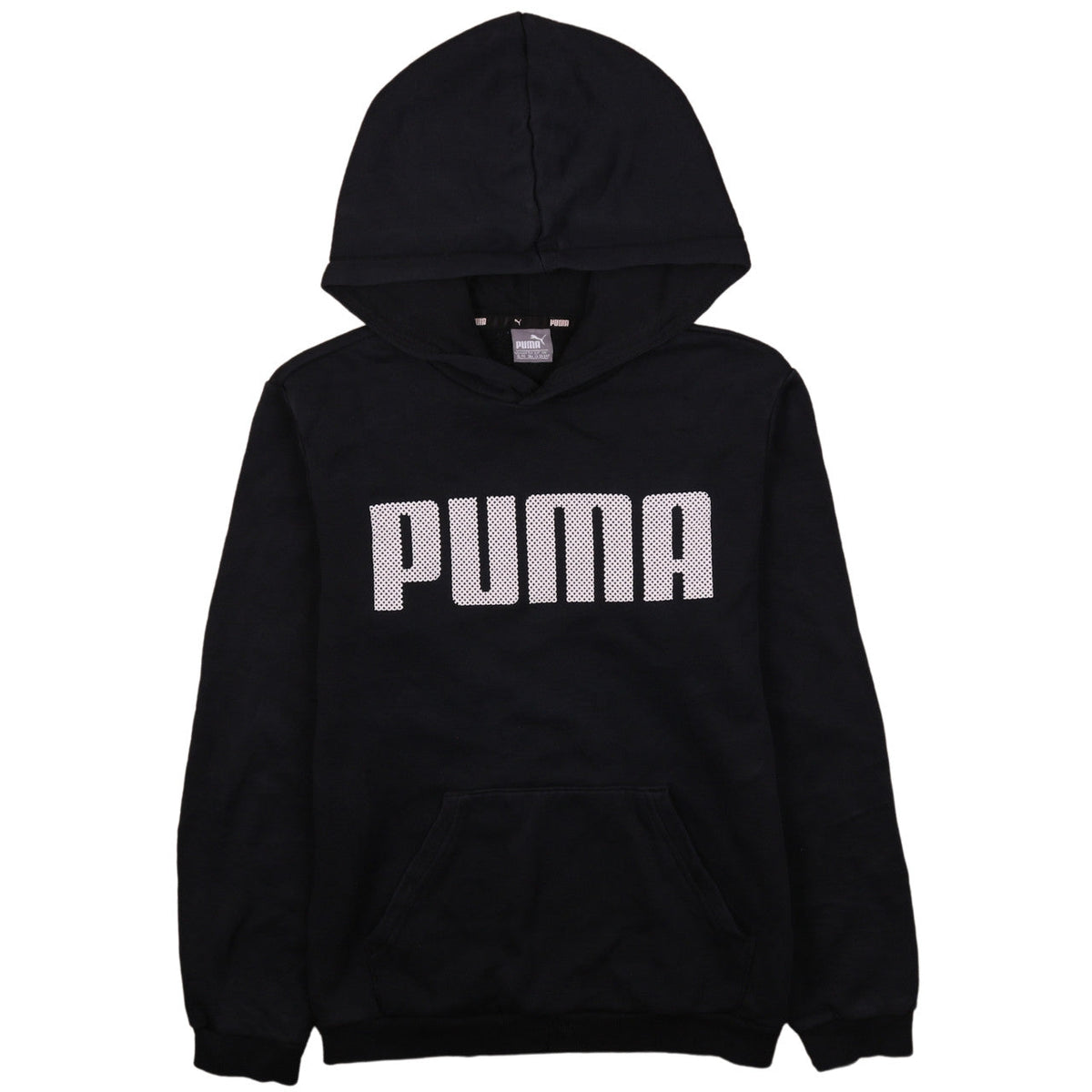 Puma Boys Black Hoodie 13-14 Years Pullover Fleece Sweatshirt