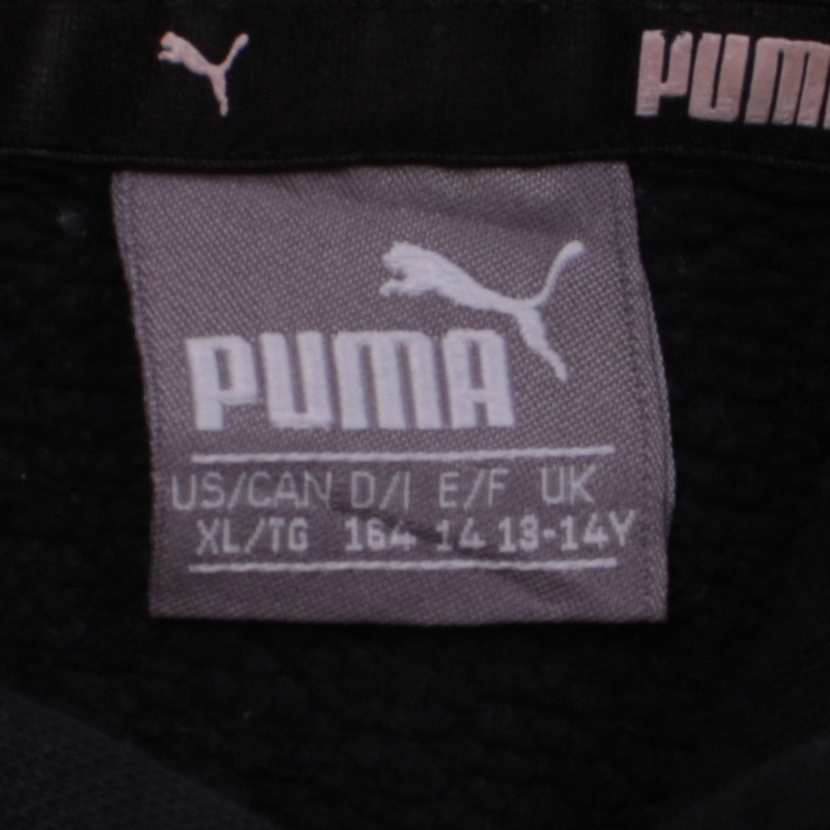 Puma Boys Black Hoodie 13-14 Years Pullover Fleece Sweatshirt