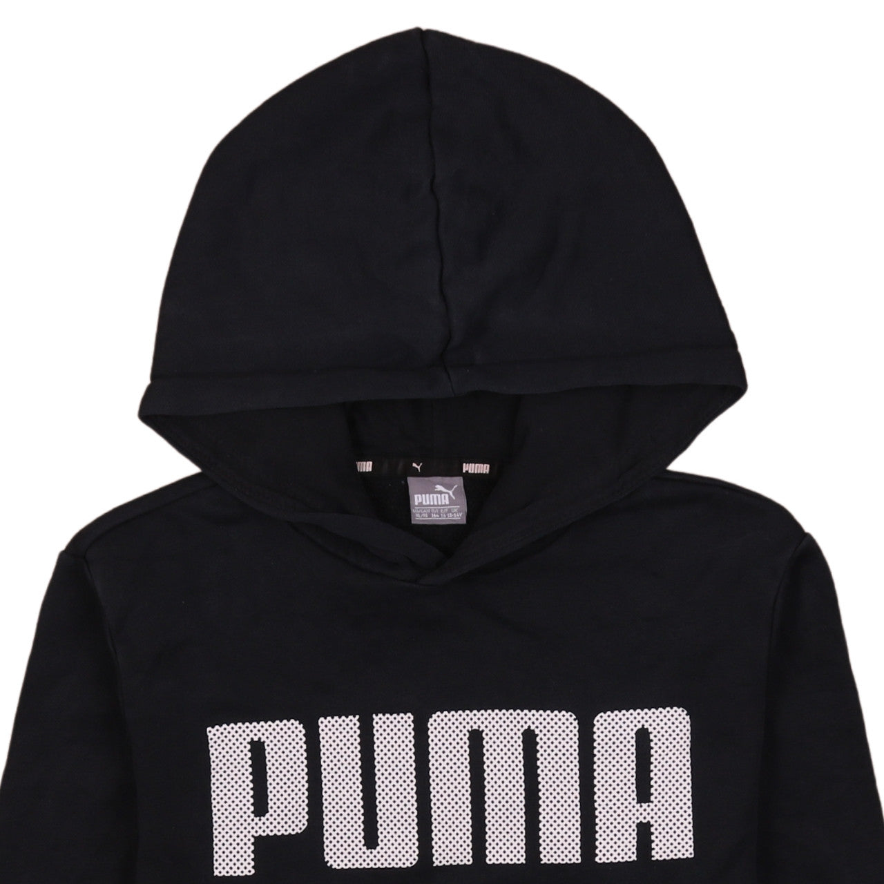 Puma Boys Black Hoodie 13-14 Years Pullover Fleece Sweatshirt