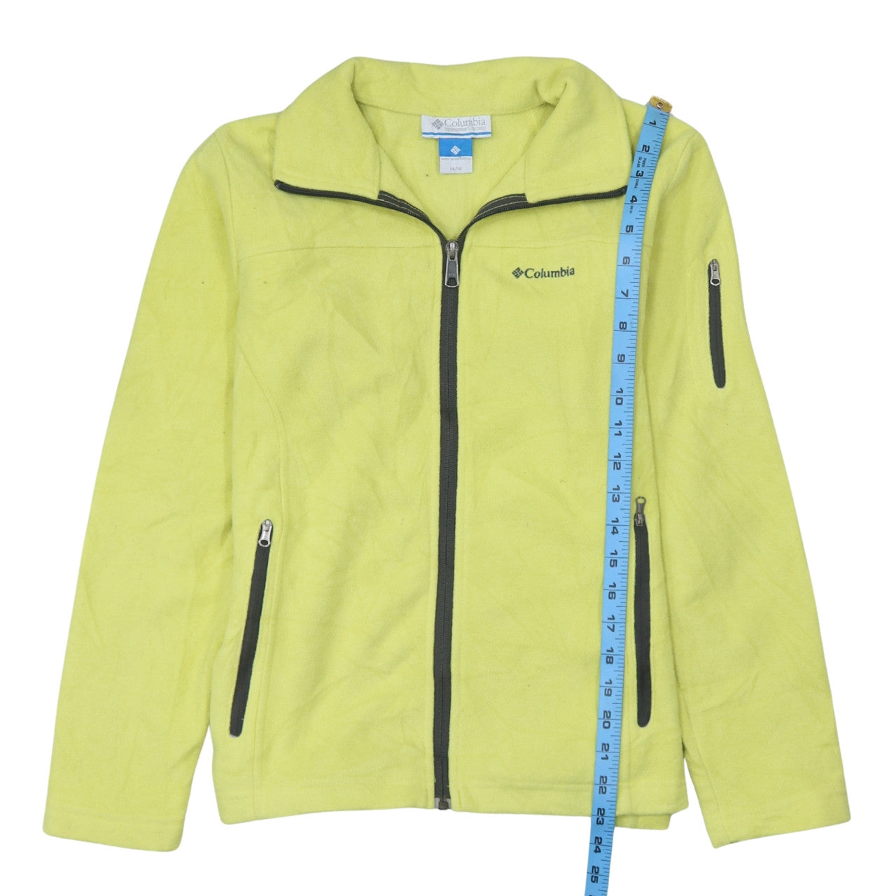 Columbia Women's Yellow Fleece Full Zip Jacket Size 14