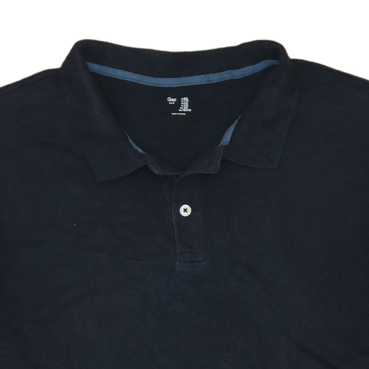 Gap Men's Black 2XL Cotton Short Sleeve Polo Shirt