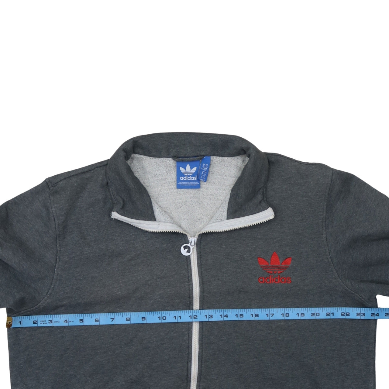 Adidas Men's Grey XL Track Jacket Full Zip Sportswear