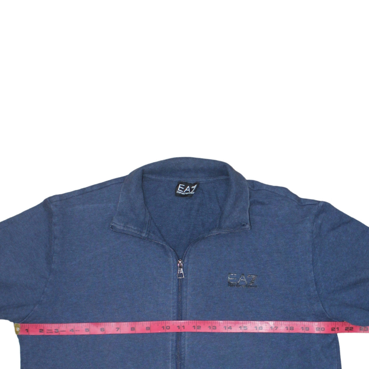 Emporio Armani EA7 Men's Blue XL Track Jacket Full Zip Cotton Blend