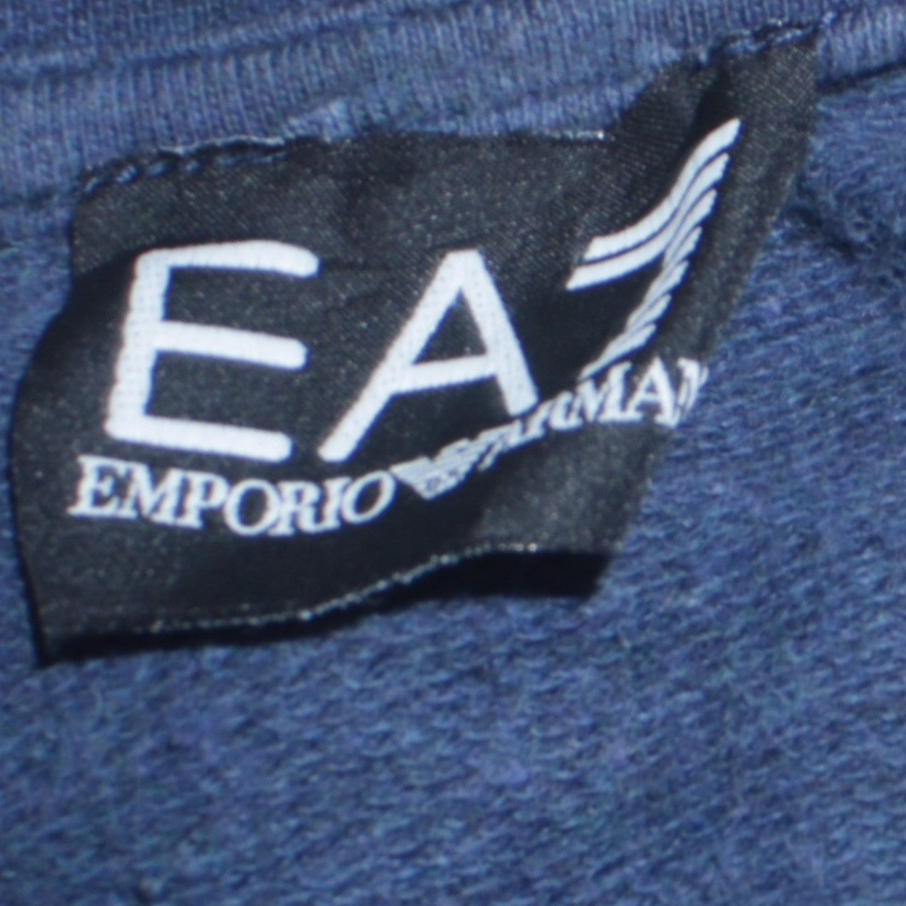 Emporio Armani EA7 Men's Blue XL Track Jacket Full Zip Cotton Blend