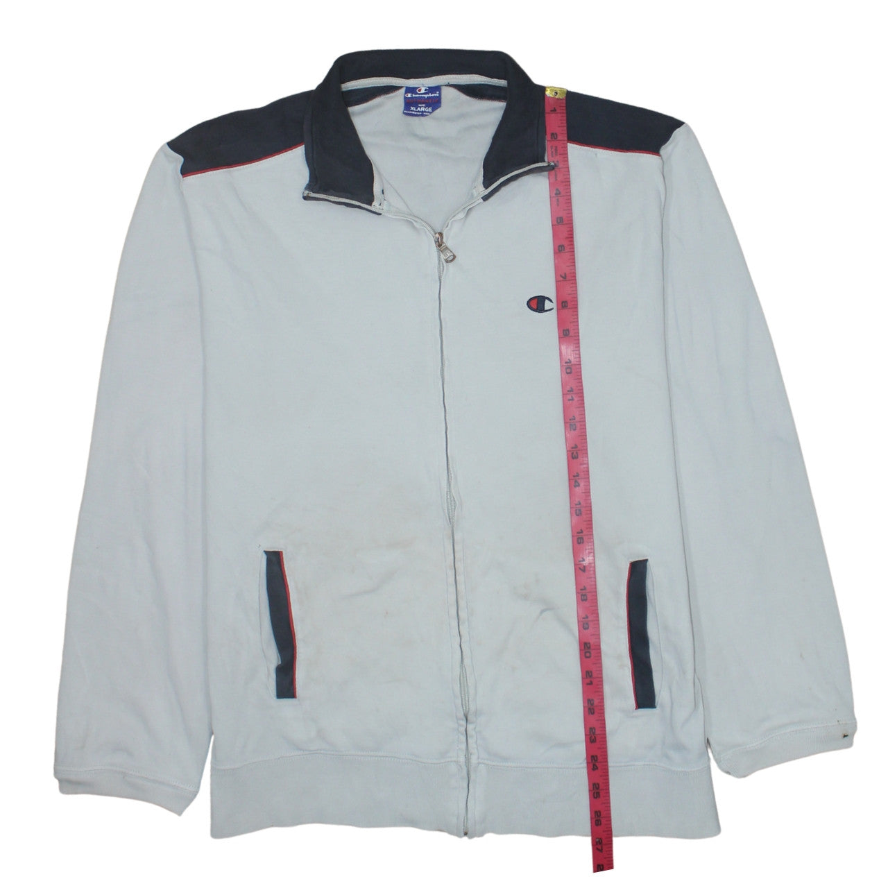 Champion Men's White XL Track Jacket Full Zip Sportswear