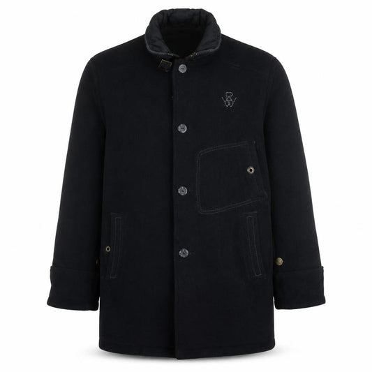 G-Star RAW Men's Black Wool Blend Overcoat L Regular