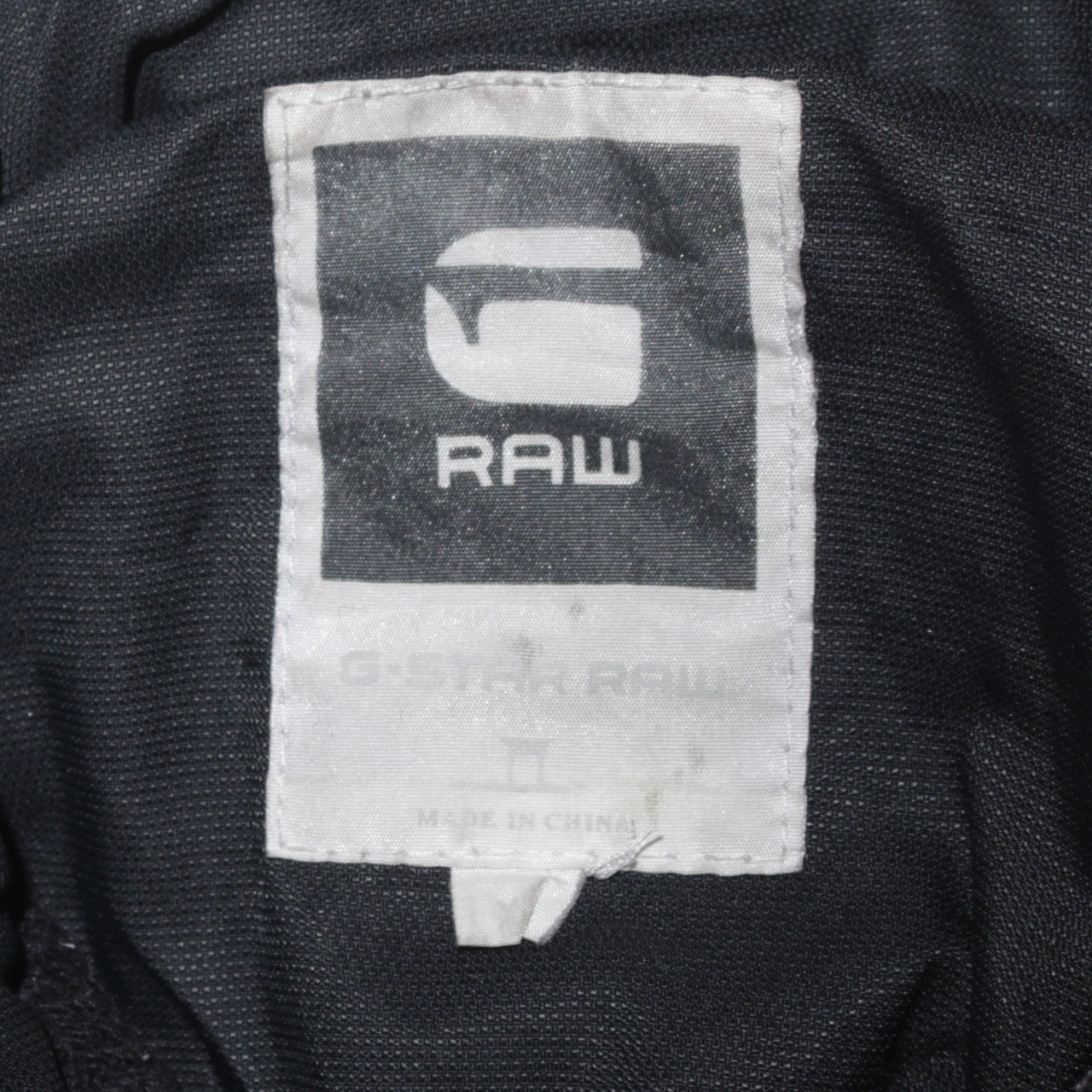 G-Star RAW Men's Black Wool Blend Overcoat L Regular