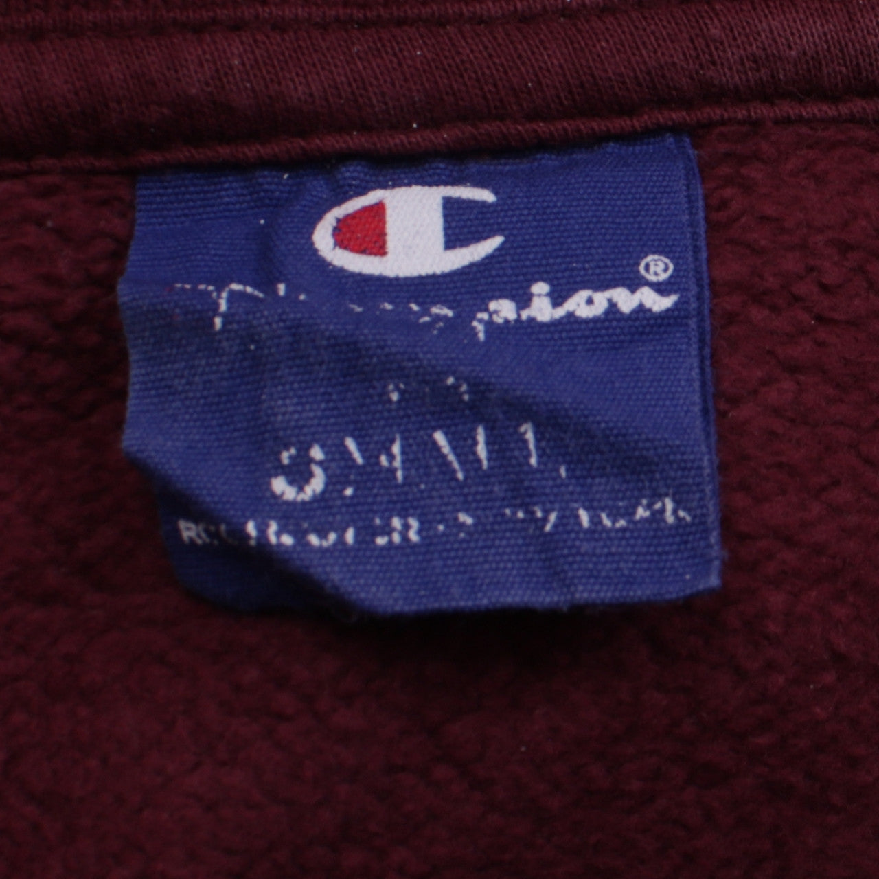 Champion Mens Red Pullover Hoodie Small Graphic Logo Fleece