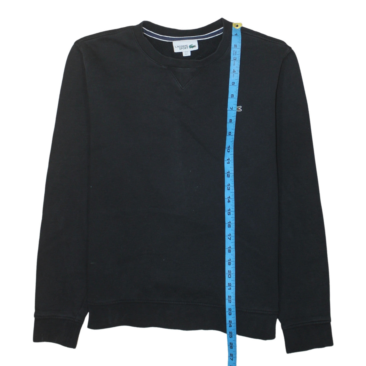 Lacoste Men’s Black Crew Neck Pullover Sweatshirt L Regular Fit
