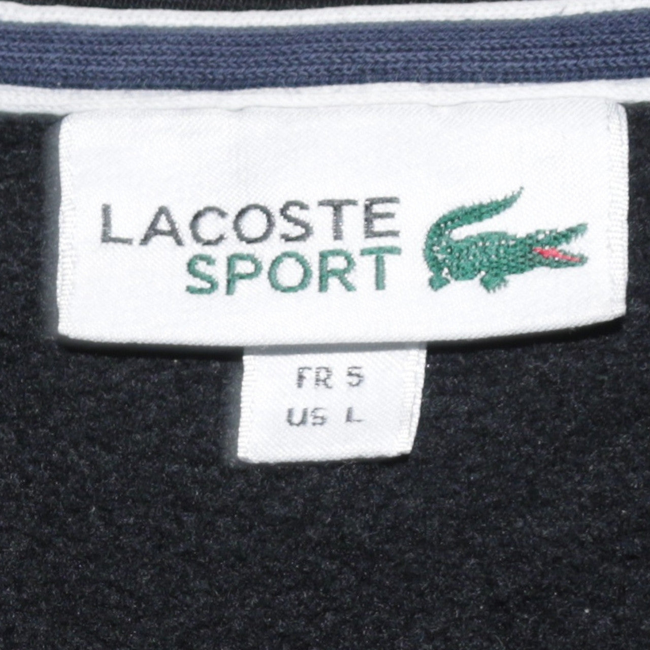 Lacoste Men’s Black Crew Neck Pullover Sweatshirt L Regular Fit