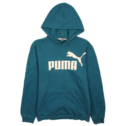 Additional front view of Puma boys’ blue pullover hoodie 15-16 years graphic print cotton blend