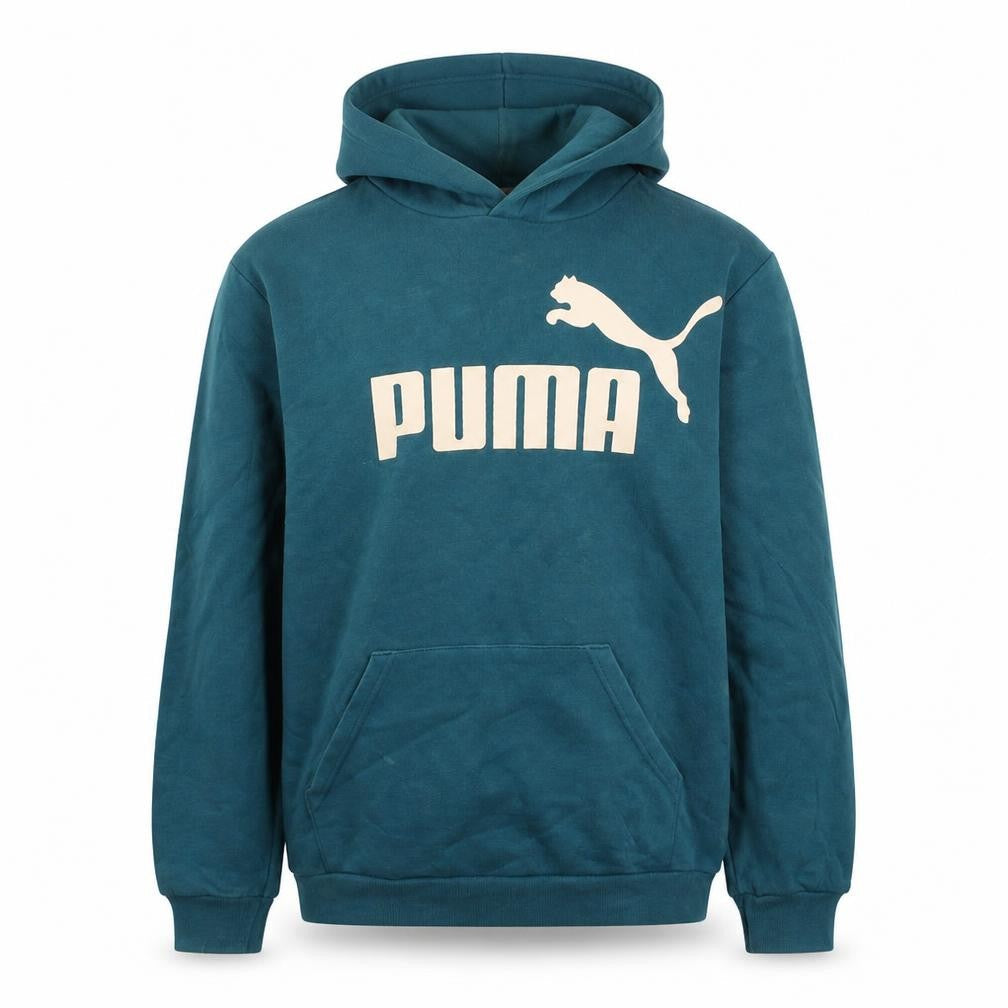 Puma Boys Blue Pullover Hoodie 15-16 Years Graphic Print Cotton Blend
