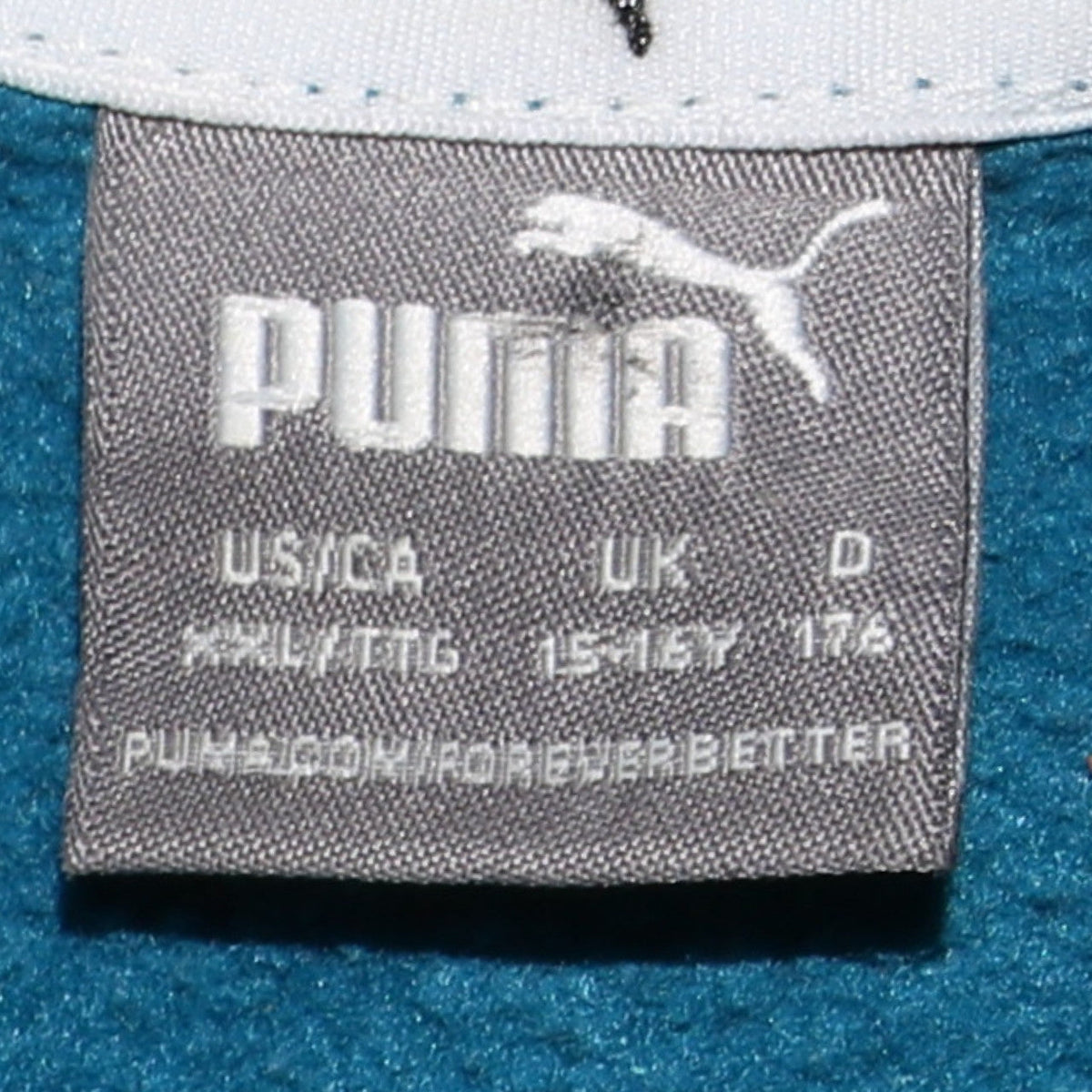 Puma Boys Blue Pullover Hoodie 15-16 Years Graphic Print Cotton Blend