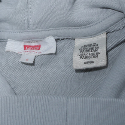 Levi's Women's Light Blue Pullover Hoodie Size S Cotton Logo Sweatshirt