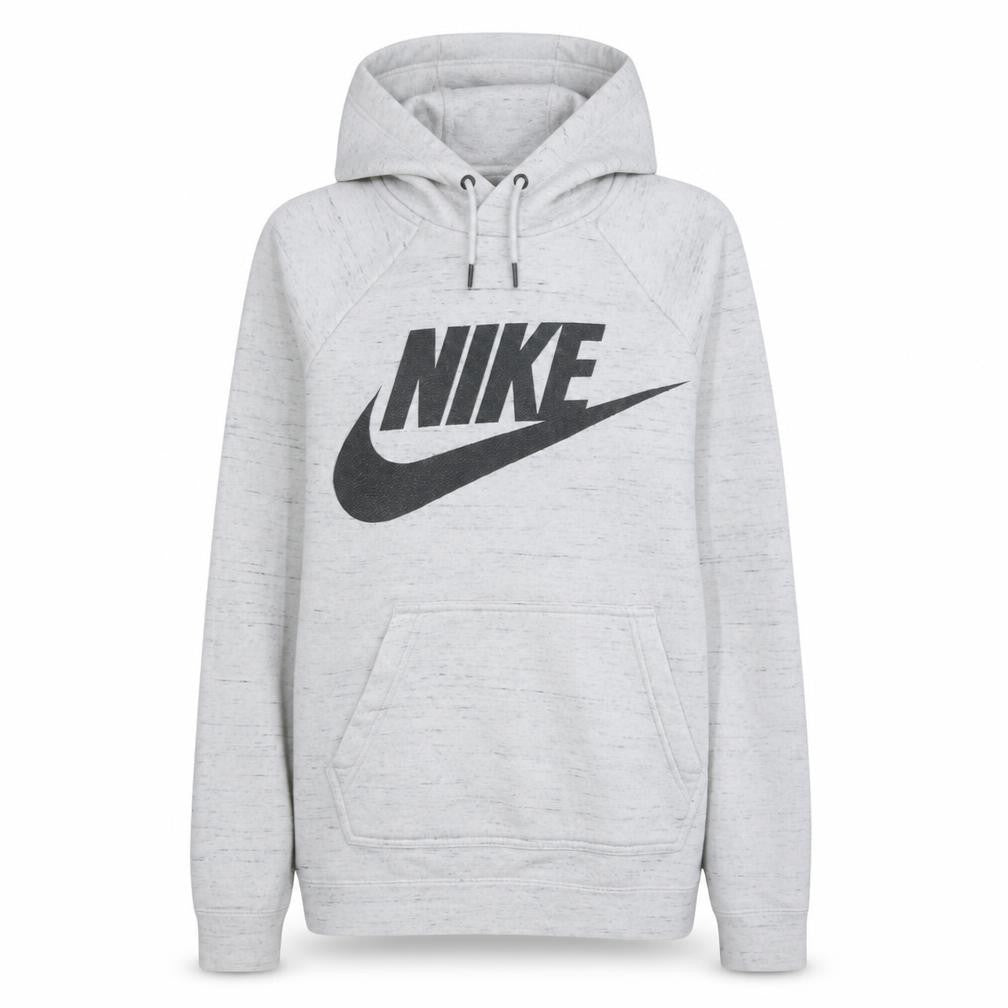 Nike Womens Grey Hoodie Small Pullover Long Sleeve Logo Print