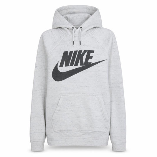 Nike Womens Grey Hoodie Small Pullover Long Sleeve Logo Print