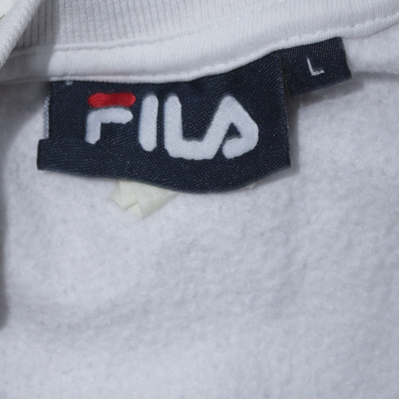 Fila Womens White Gold Logo Pullover Sweatshirt L