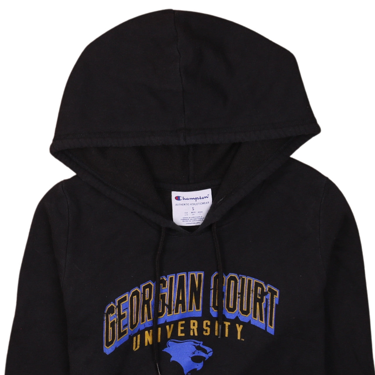 Champion Men’s Black Small Pullover Hoodie Georgian Court University