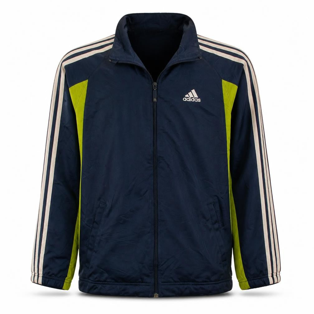 Adidas Boys Blue Track Jacket 16 Years Full Zip Sports Activewear