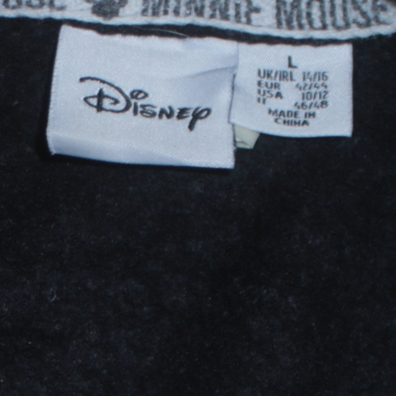 Disney Women Black Pink Minnie Mouse Colourblock Sweatshirt L