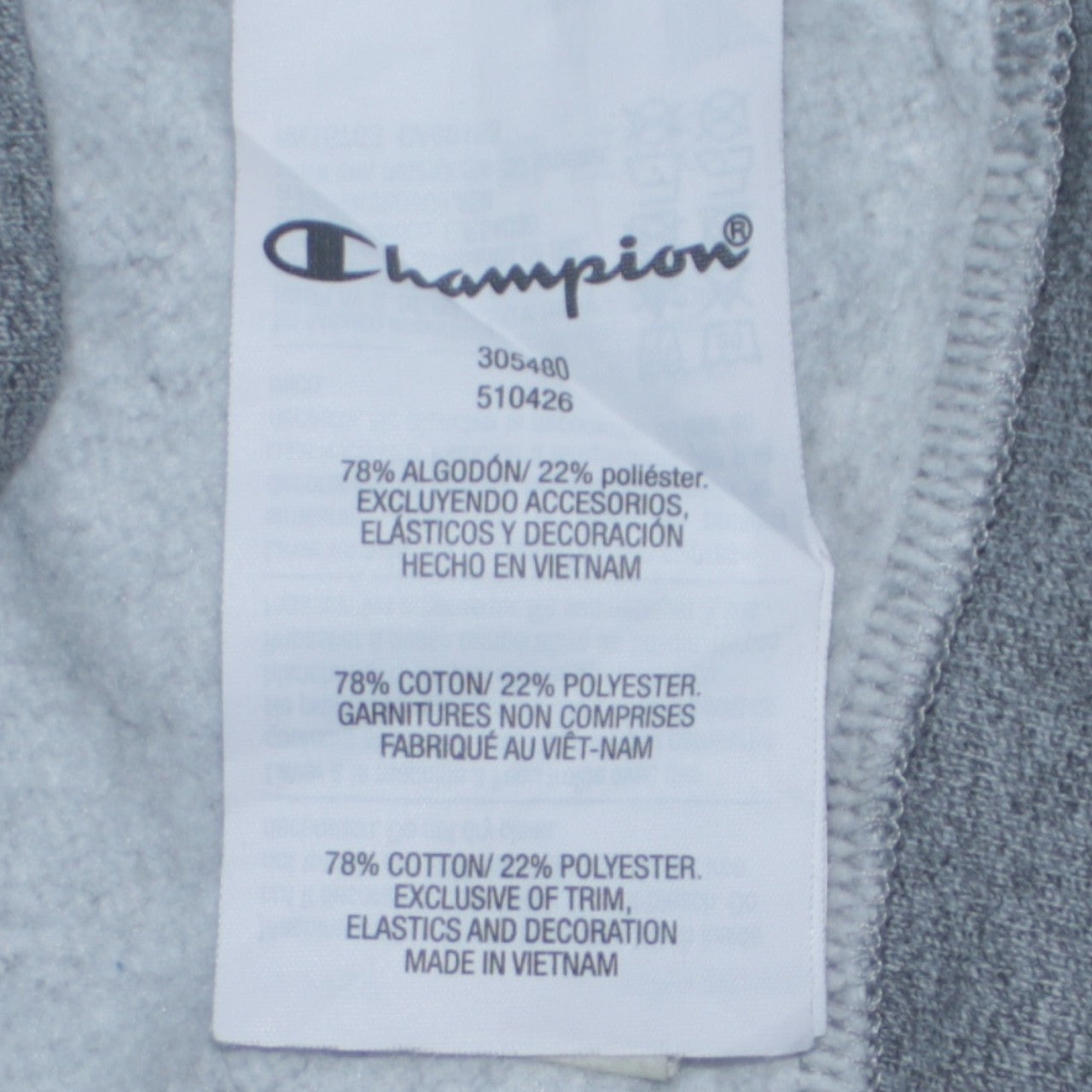 Champion Boys Grey Logo Pullover Sweatshirt XL 13-14 Years Fleece Crew Neck