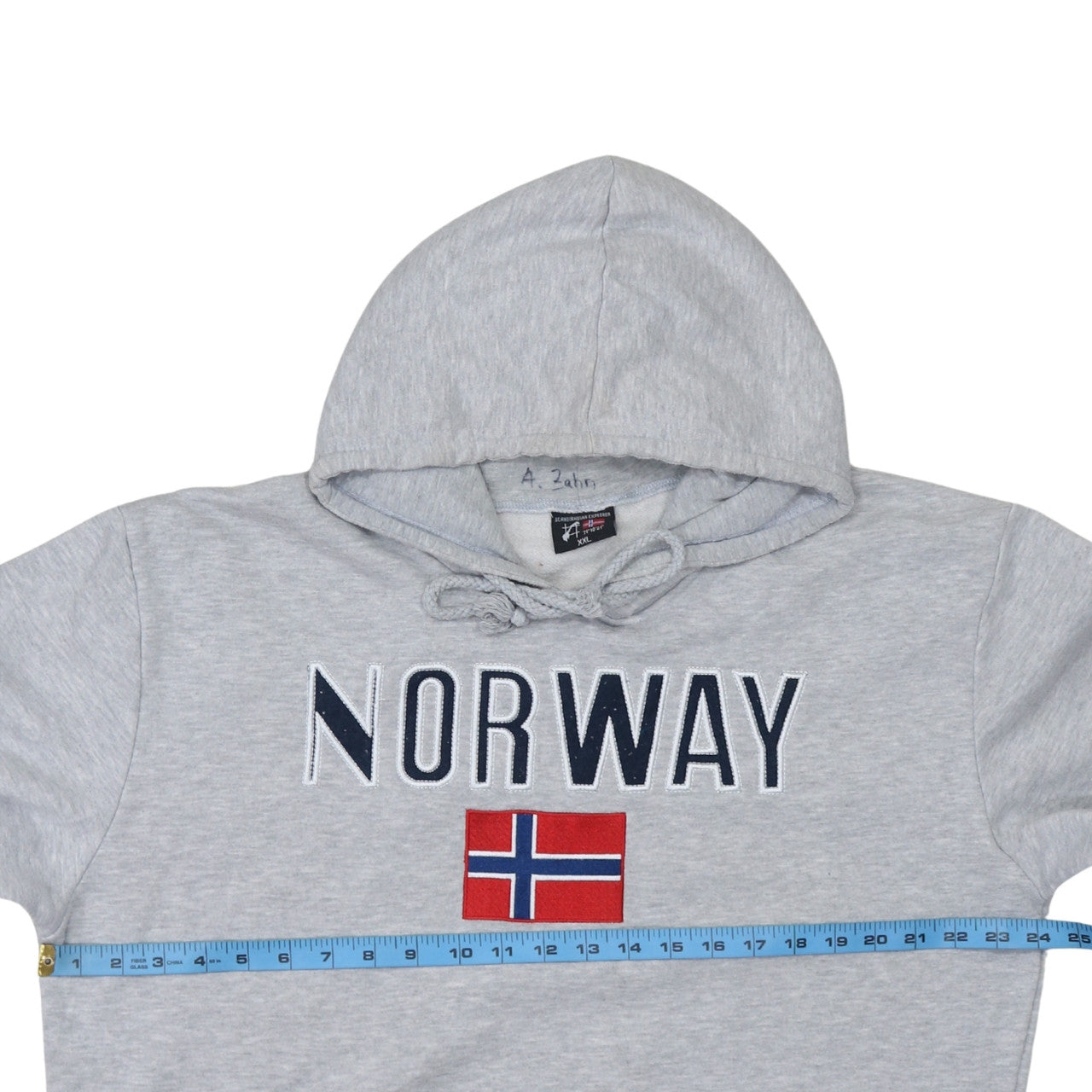 Scandinavian Explorer Mens Grey Norway Pullover Hoodie 2XL