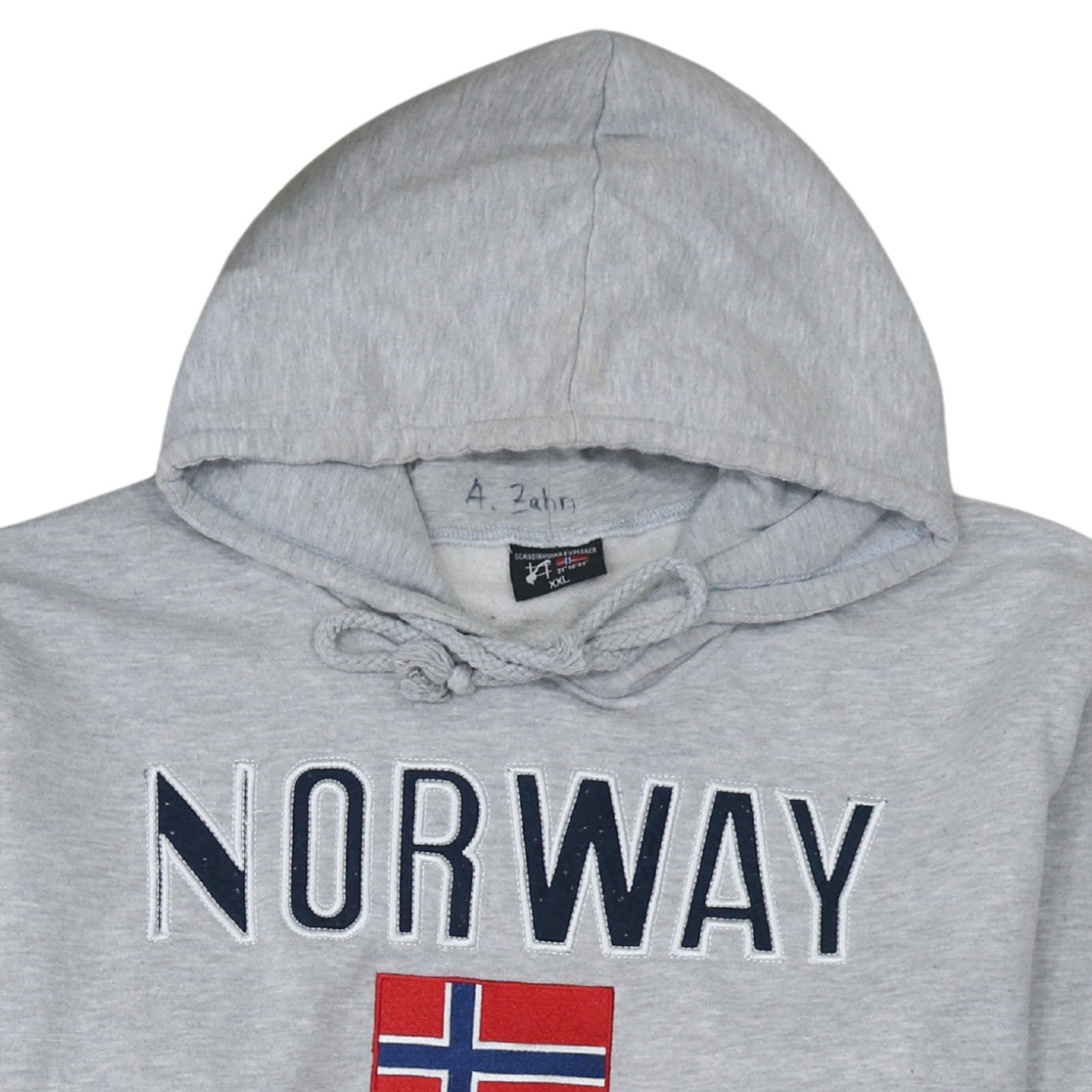 Scandinavian Explorer Mens Grey Norway Pullover Hoodie 2XL