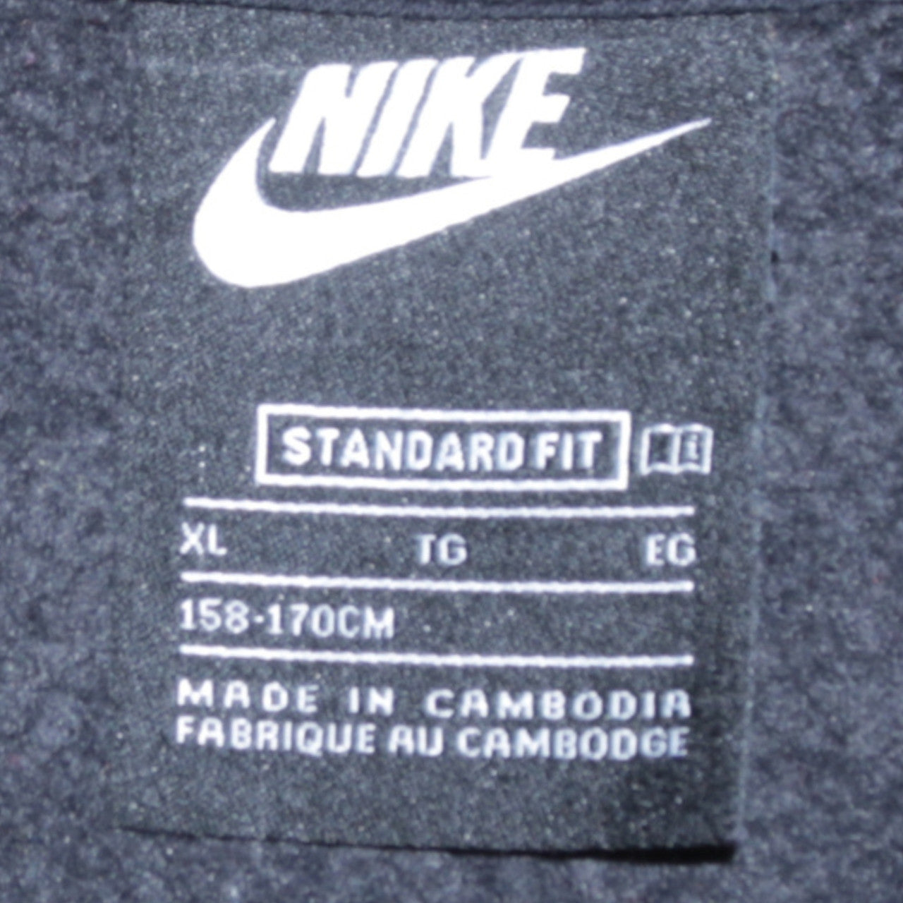 Nike Boys Black Full Zip Hoodie XL 158-170cm Fleece Sweatshirt