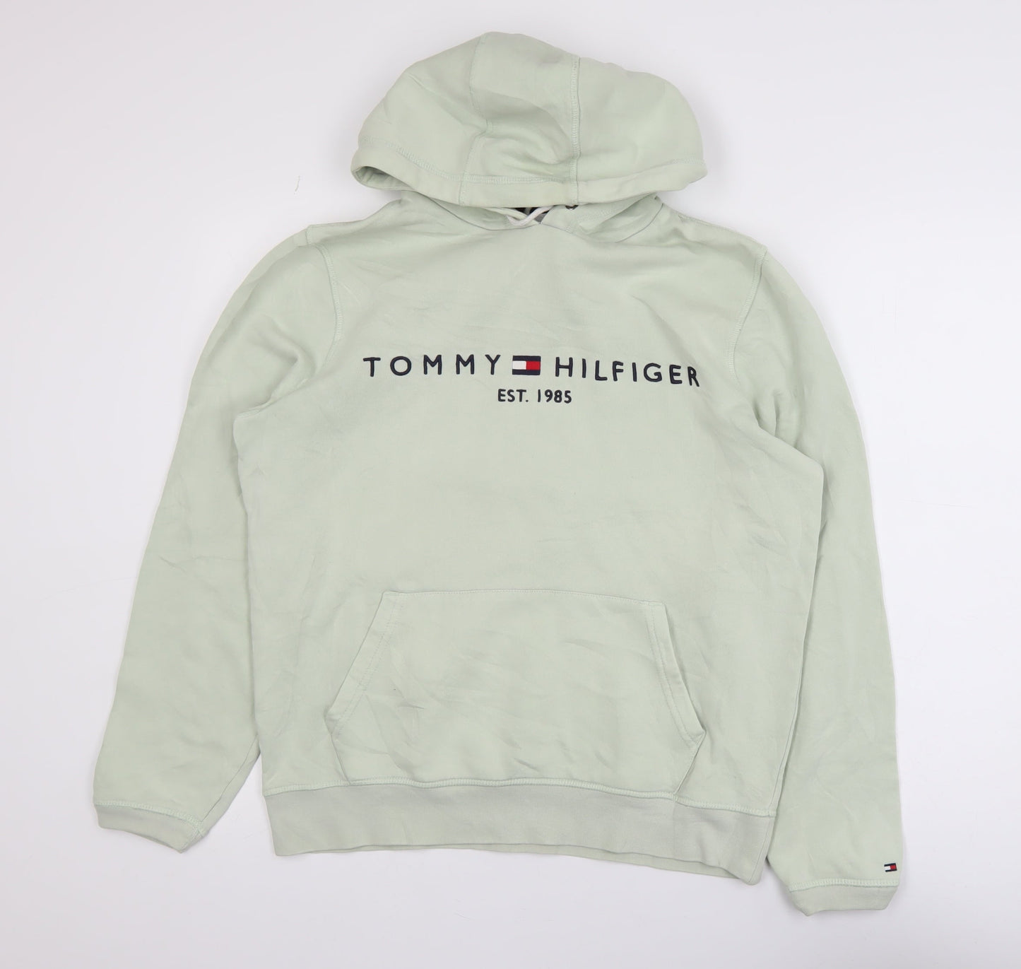 Tommy Hilfiger Men’s Green Pullover Hoodie M Regular Fit