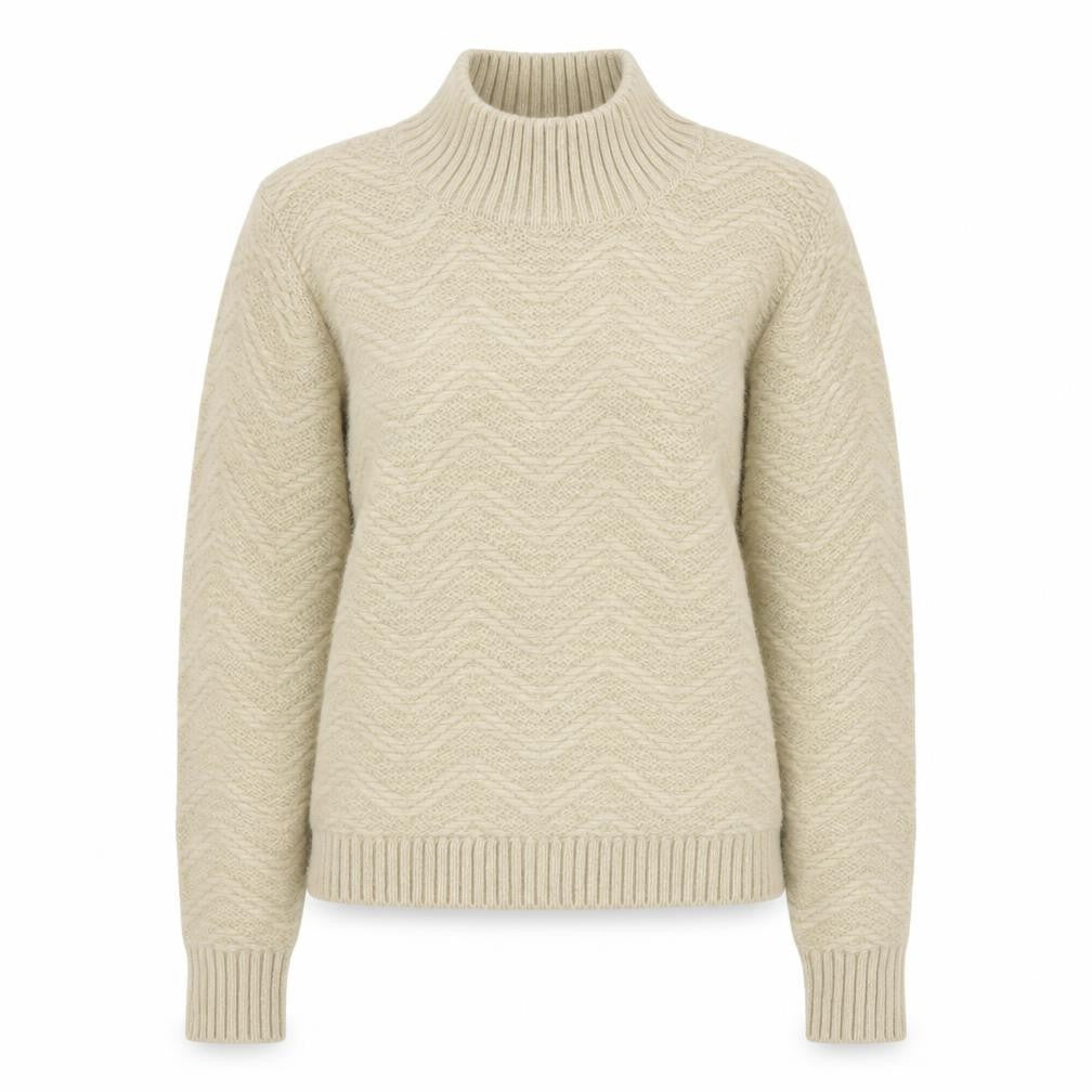 Lipsy London Womens Beige Mock Neck Long Sleeve Jumper UK 10