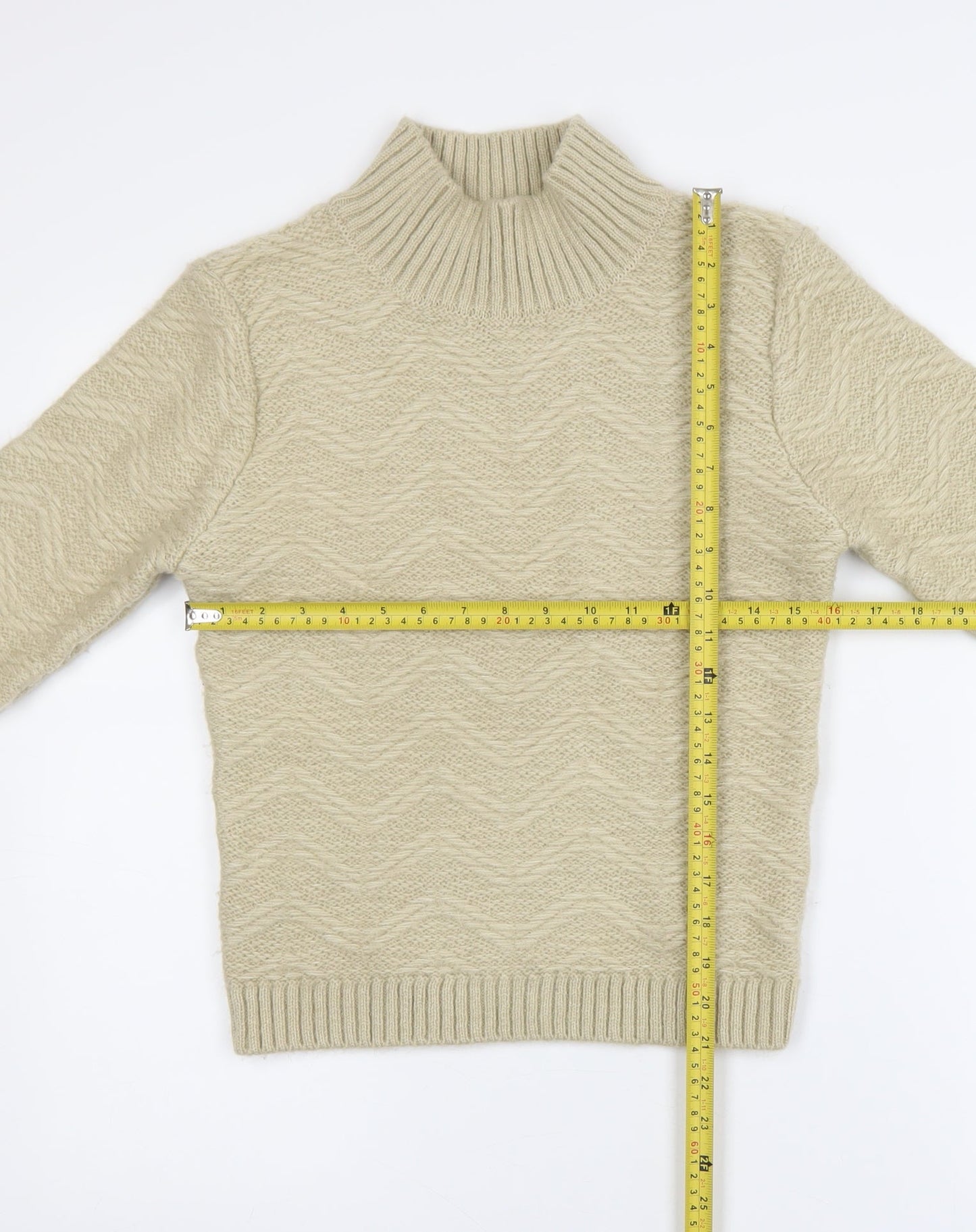 Lipsy London Womens Beige Mock Neck Long Sleeve Jumper UK 10