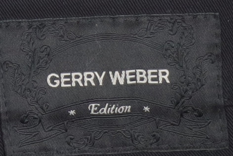 Gerry Weber Women’s Black Cotton Stretch Straight Trousers Size 10
