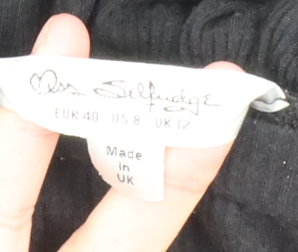 Miss Selfridge Women’s Black Long Sleeve Swing Dress Size 12