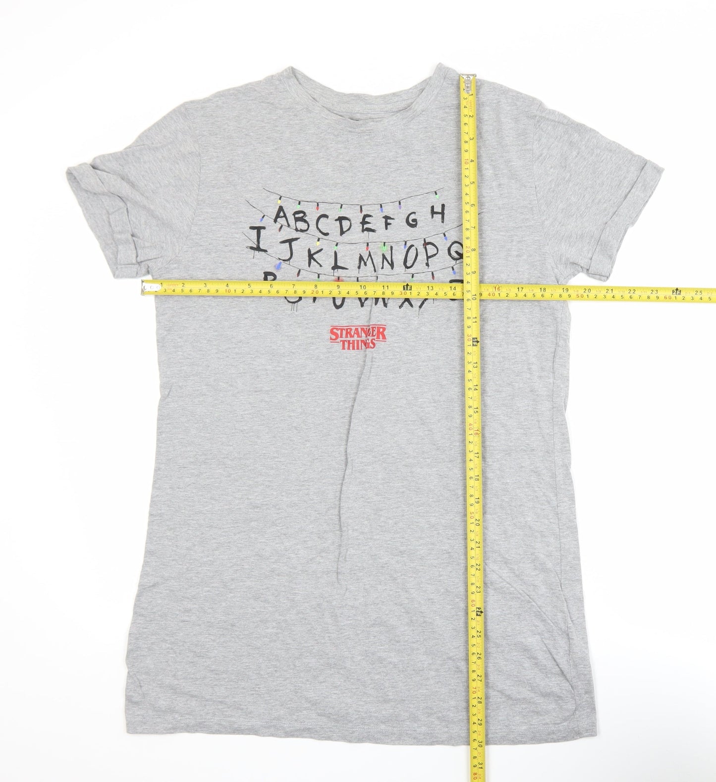 Stranger Things Women's Grey XS Short Sleeve Cotton T-Shirt