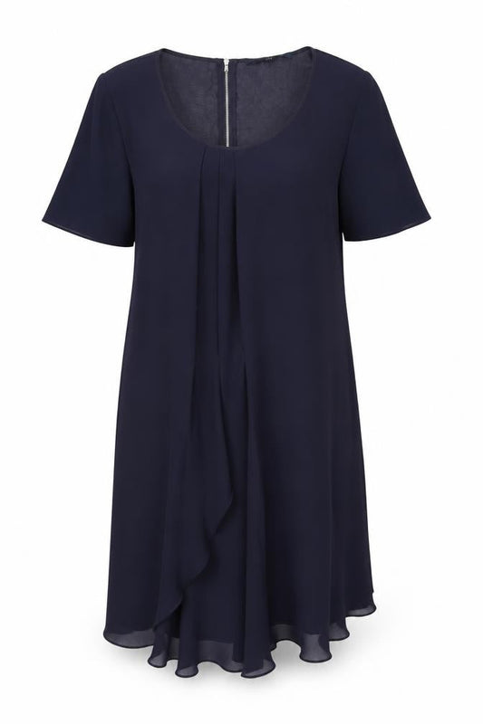French Connection Women's Blue Size 16 Shift Dress Short Sleeve