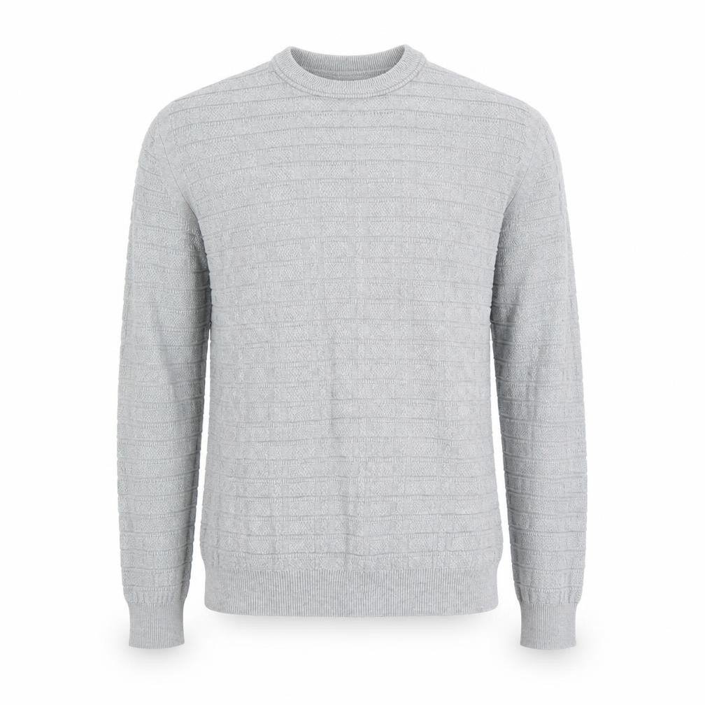 Nigel Hall Mens Grey Cotton Knit Crew Neck Jumper M