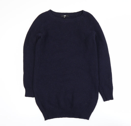 UNIQLO Women's Blue Chunky-Knit Wool Blend Pullover Jumper XS