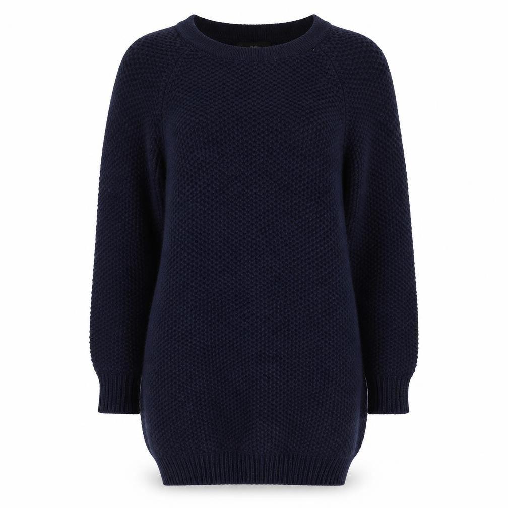 UNIQLO Women's Blue Chunky-Knit Wool Blend Pullover Jumper XS
